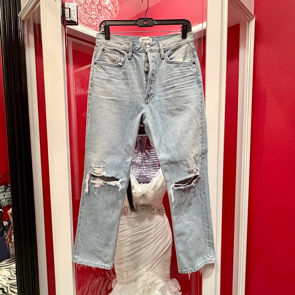* NWOT Authentic Agolde Light Blue Boyfriend Jeans